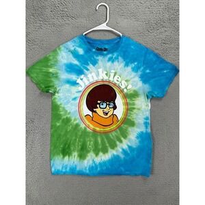 Hanna Barbera Shirt Women Medium Multi Tie Dye Scooby-Doo Jinkies Tee Ladies NEW